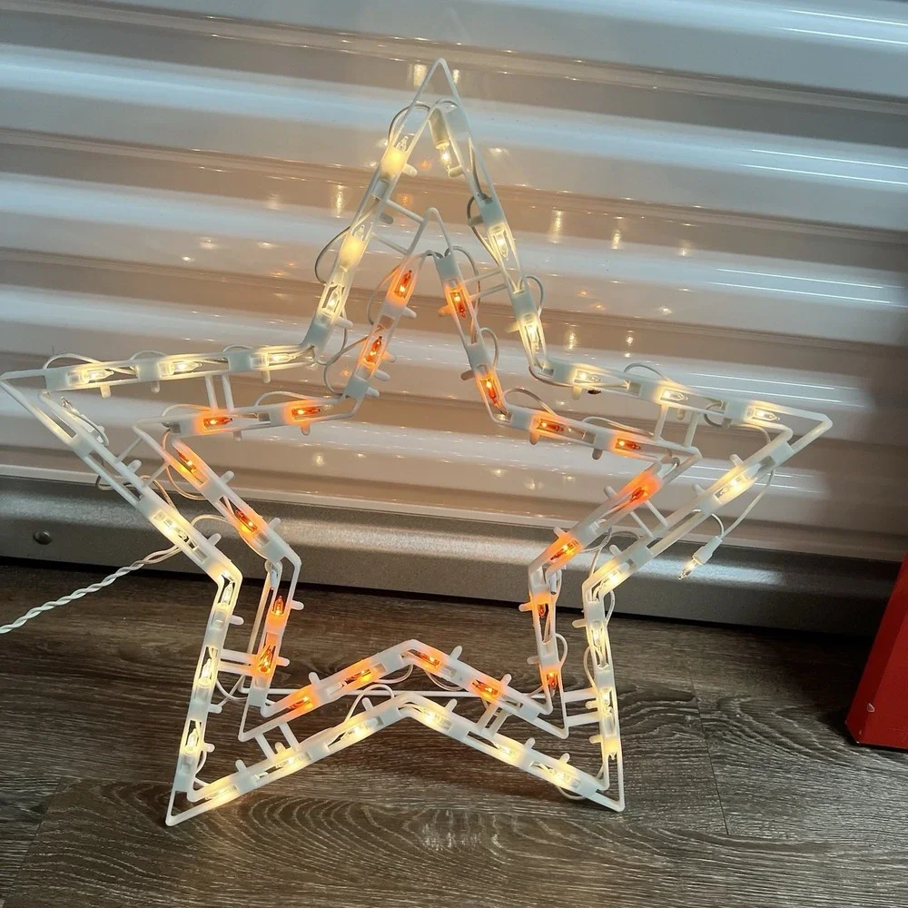 Lighted Star Christmas Window Silhouette Decoration 20